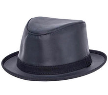 Load image into Gallery viewer, Natural All-Leather Trilby Fedora