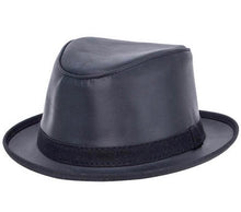 Load image into Gallery viewer, Natural All-Leather Trilby Fedora
